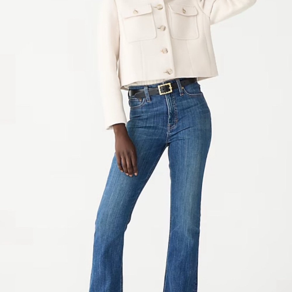 Women's Blue Flared Jeans - Picture 4 of 4